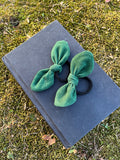 Evergreen Corduroy Bow Hair Ties - Fits All Sizes - Fall Boho Holiday Gifts