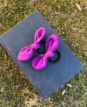 Violet Corduroy Bow Hair Ties - Fits All Sizes - Fall Boho Holiday Gifts