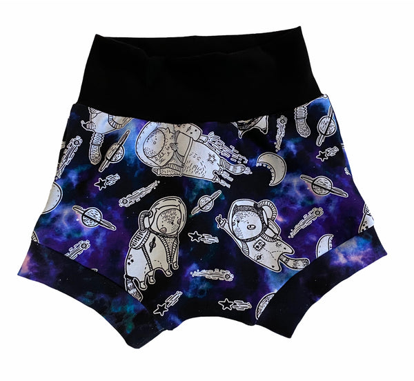 Galaxy Space Cats Blue/Purple Boy Shorties size 18-24 Months RTS